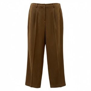 VTG‎ Judith Hart Suede Feel Trousers Monochrome Chocolate Brown 18W Straight Leg